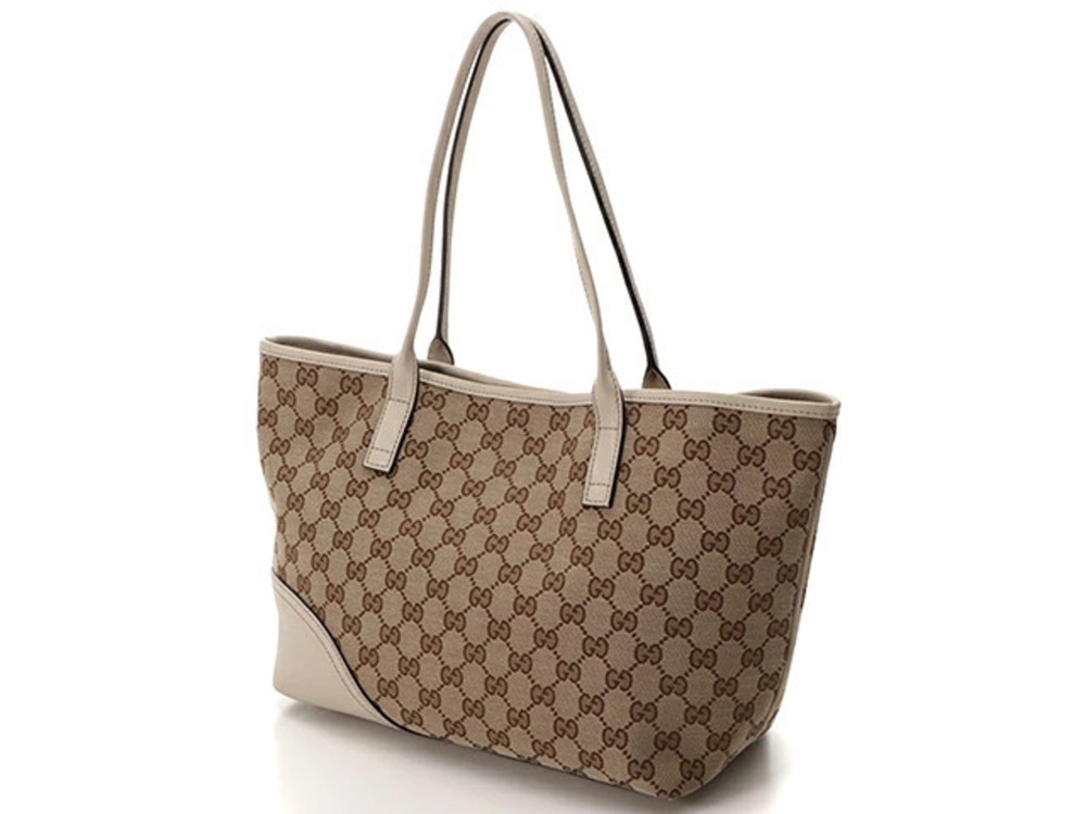 Gucci Tote Beige Cream Bag Canvas Tan Cream